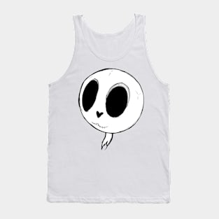 Skeleton Skull Lovable Head - Green Tank Top